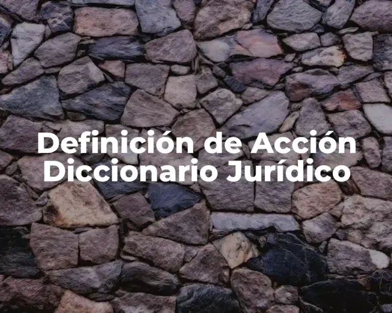 Definición de Acción Diccionario Jurídico