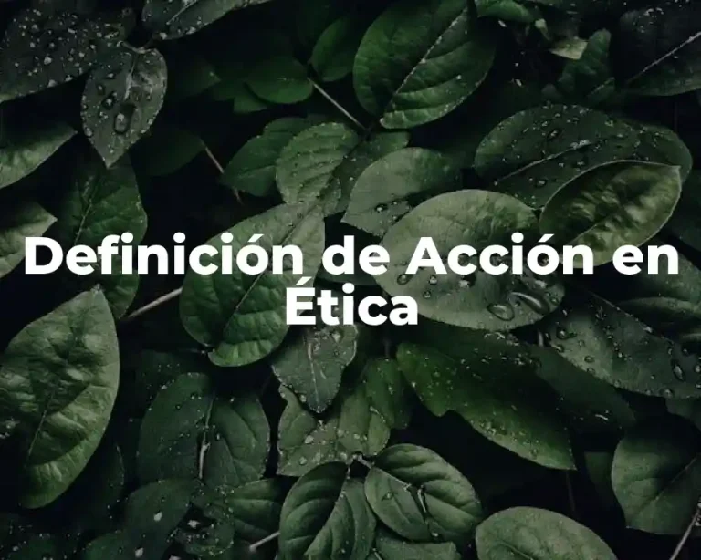 Definición de Acción en Ética