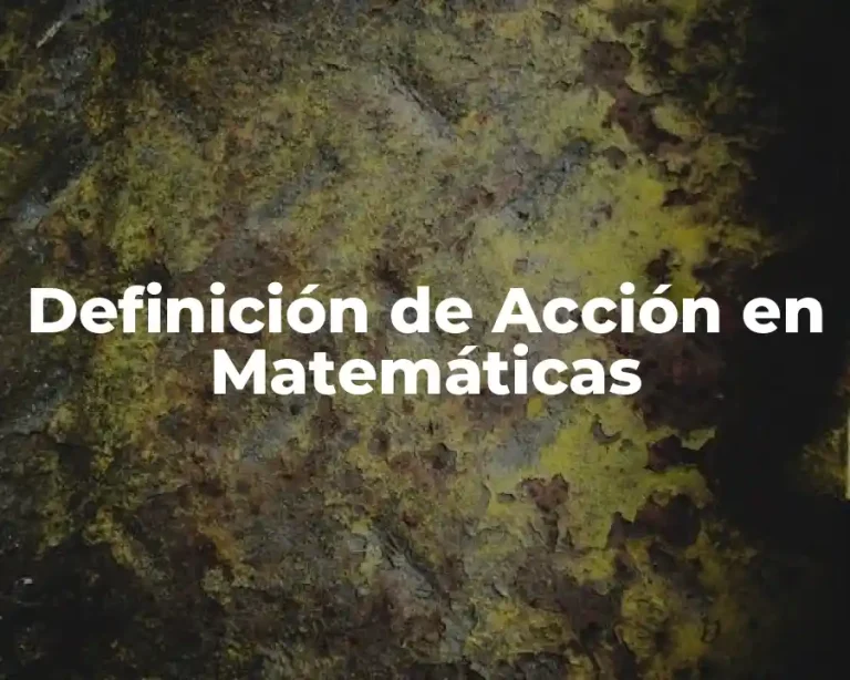 Definición de Acción en Matemáticas