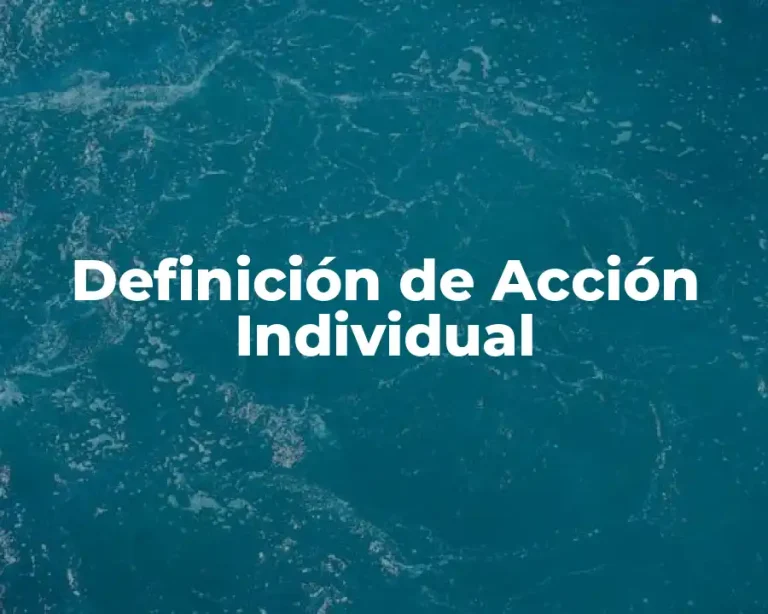 Definición de Acción Individual