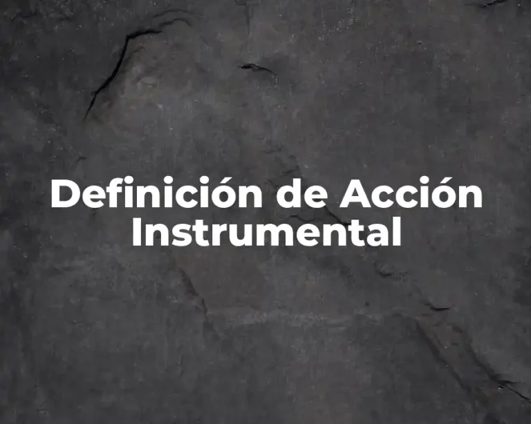 Definición de Acción Instrumental