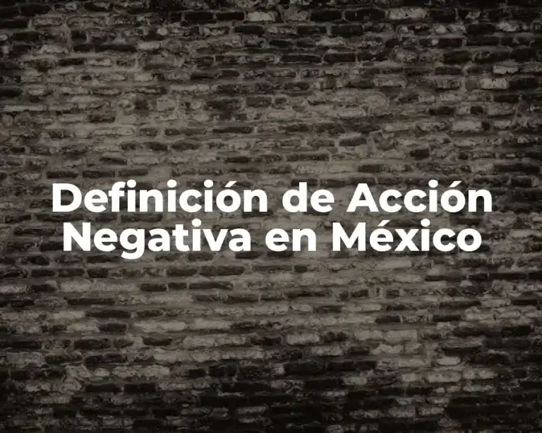 Definición de Acción Negativa en México