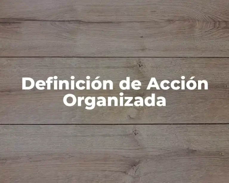 Definición de Acción Organizada