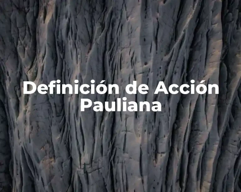 Definición de Acción Pauliana