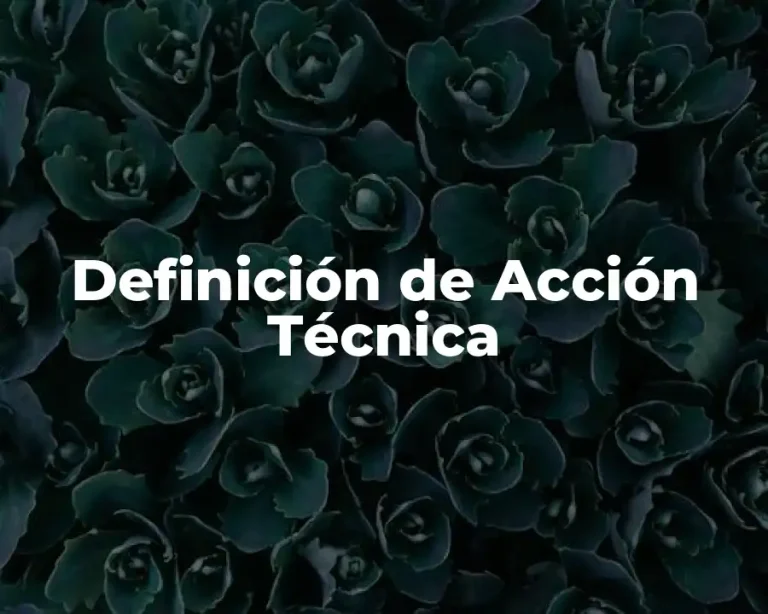 Definición de Acción Técnica