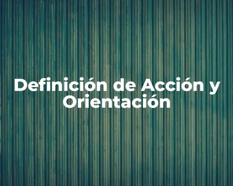 Definición de Acción y Orientación