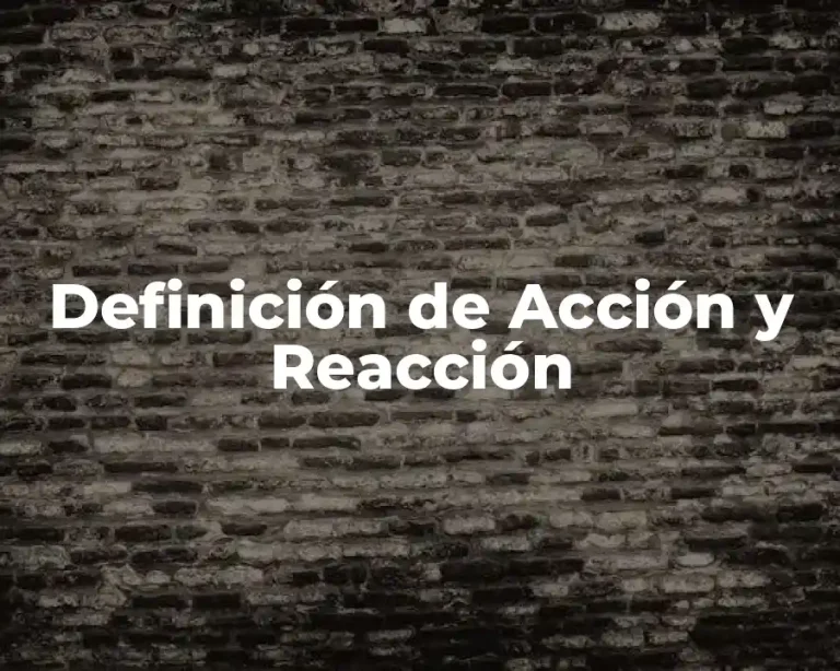 Definición de Acción y Reacción