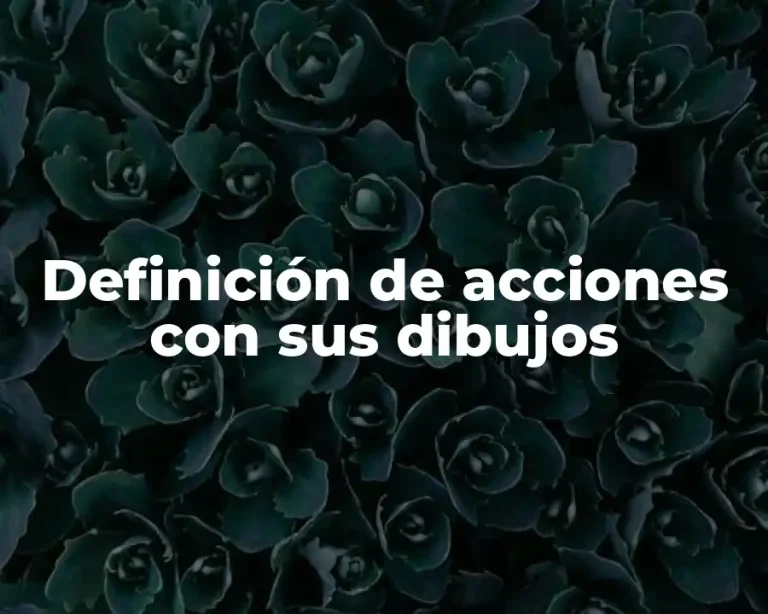 Definición de acciones con sus dibujos