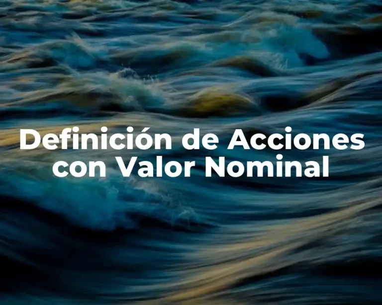 Definición de Acciones con valor nominal