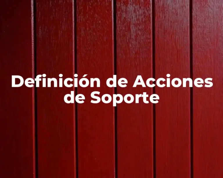 Definición de Acciones de Soporte