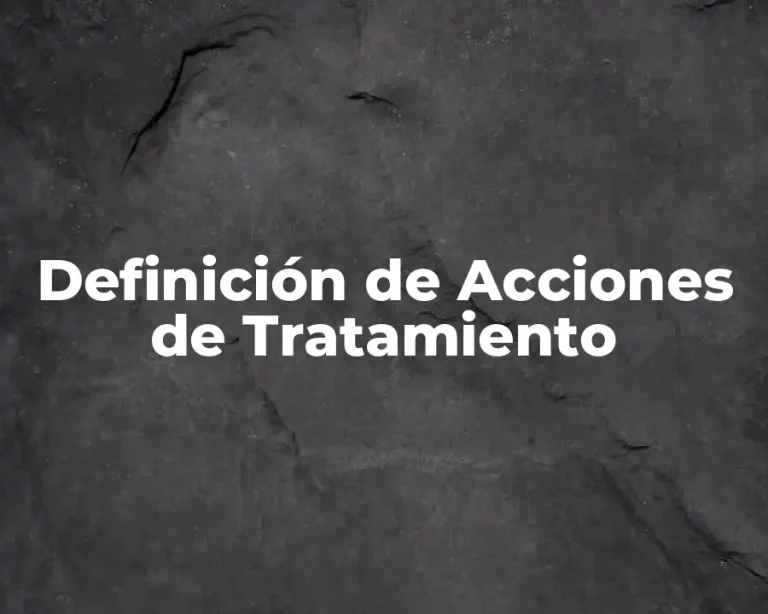 Definición de Acciones de Tratamiento