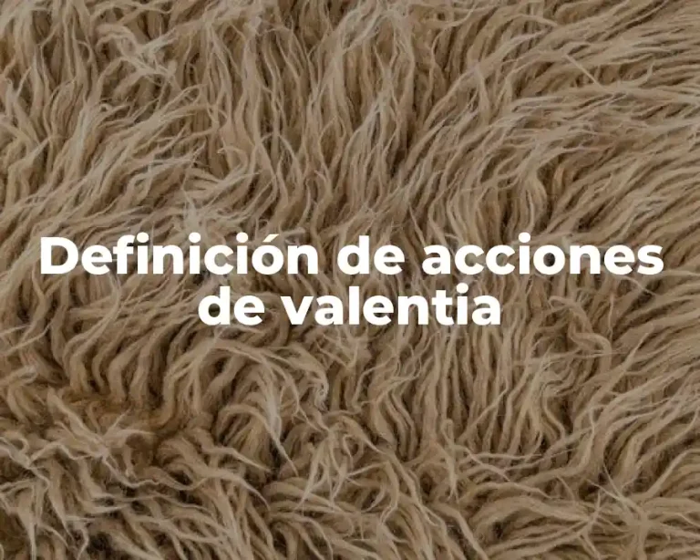 Definición de acciones de valentia