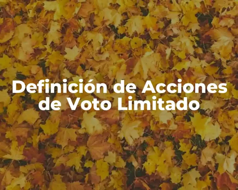 Definición de Acciones de Voto Limitado