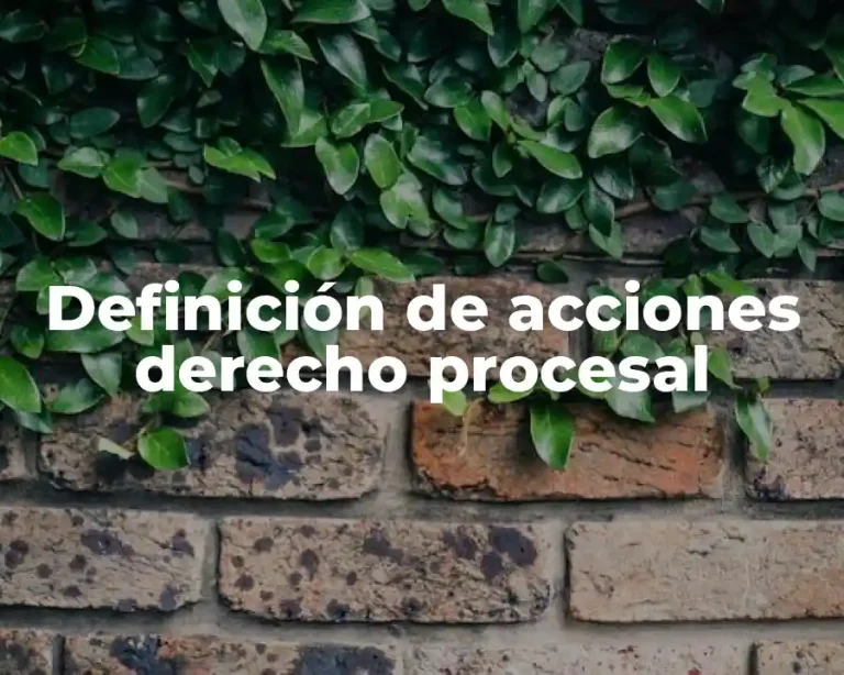 Definición de acciones derecho procesal