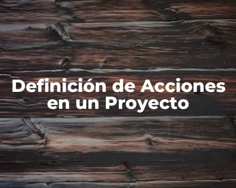 Definición de Acciones en un Proyecto