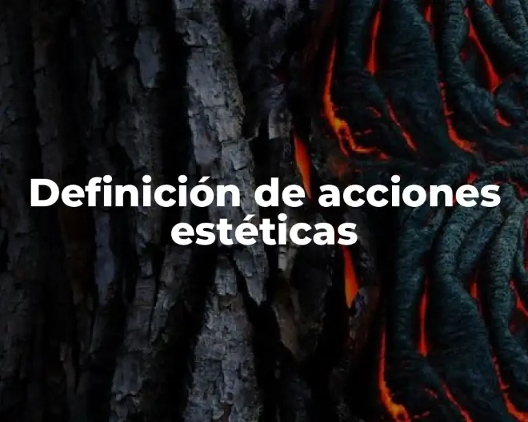 Definición de acciones estéticas