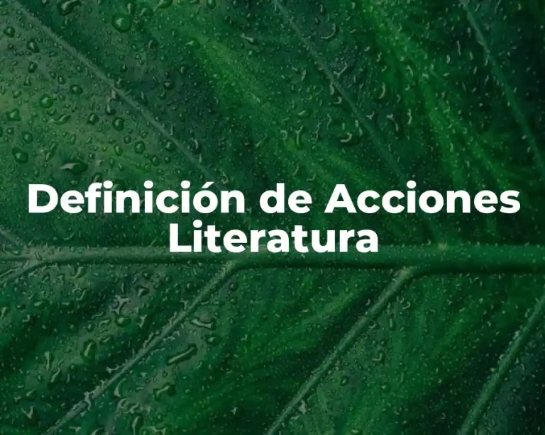 Definición de Acciones Literatura