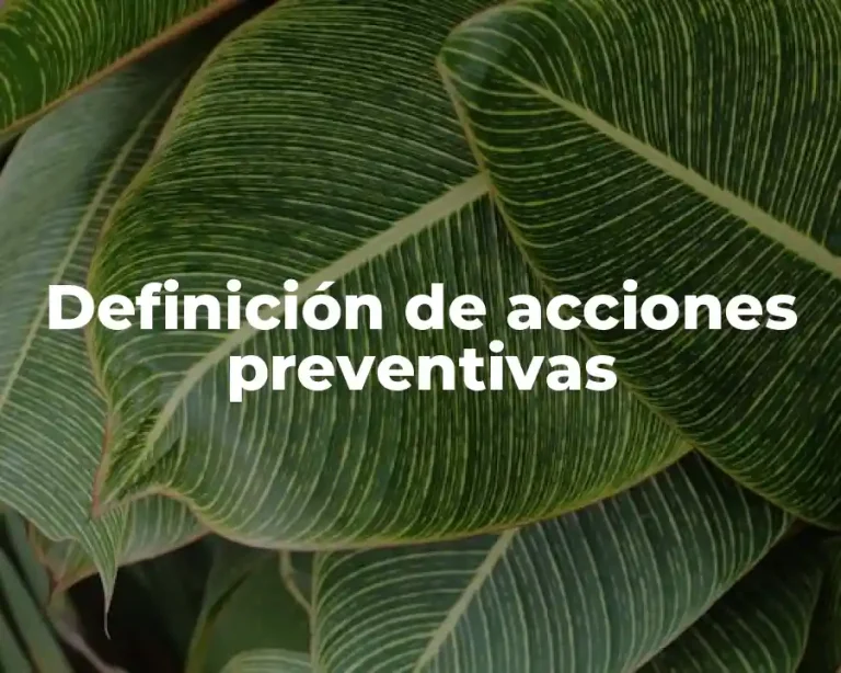 Definición de acciones preventivas