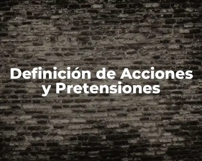 Definición de Acciones y Pretensiones