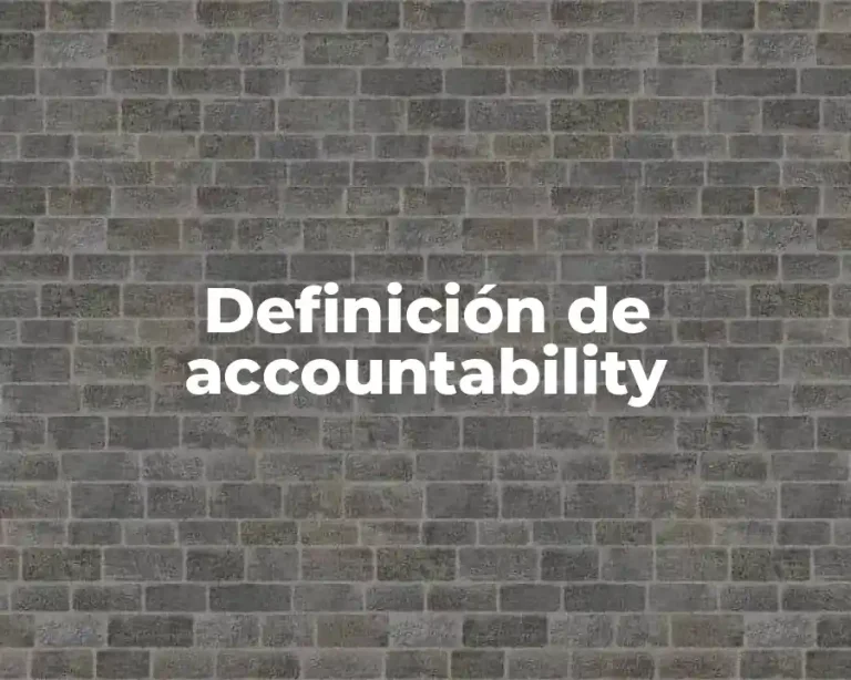 Definición de accountability