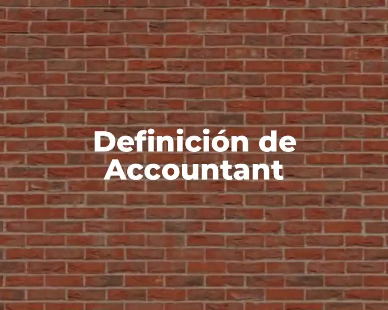 Definición de Accountant