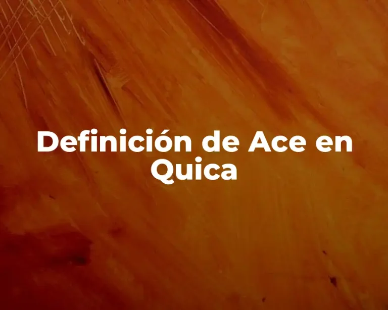 Definición de Ace en Quica