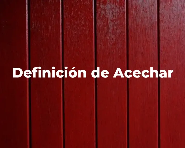 Definición de Acechar