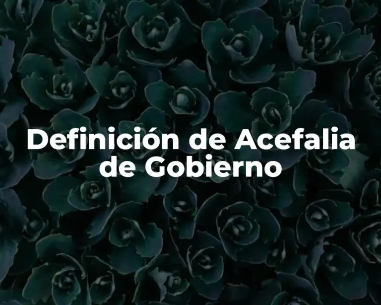 Definición de Acefalia de Gobierno