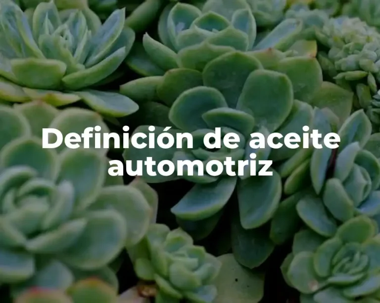 Definición de aceite automotriz