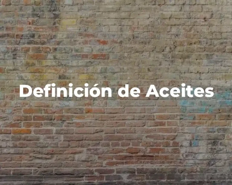 Definición de Aceites