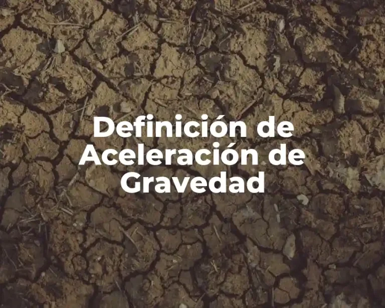 Definición de Aceleración de Gravedad