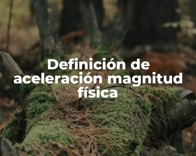 Definición de aceleración magnitud física