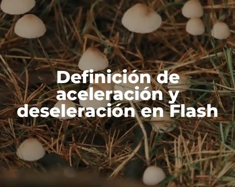 Definición de aceleración y deseleración en Flash