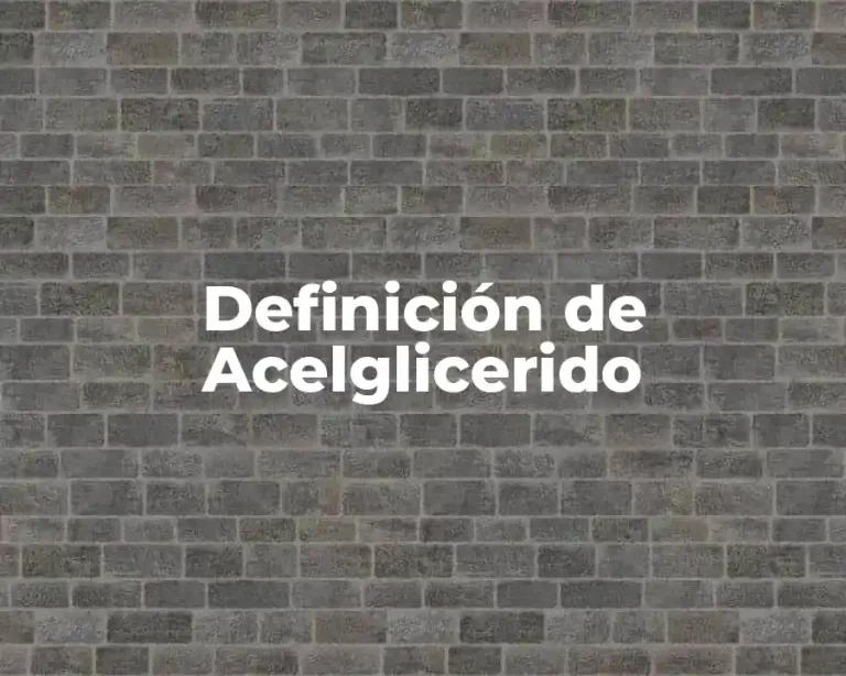Definición de Acelglicerido