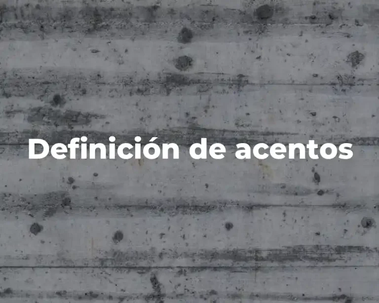 Definición de acentos
