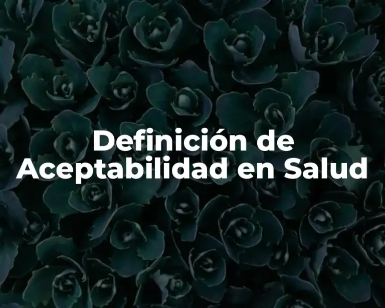 Definición de Aceptabilidad en Salud