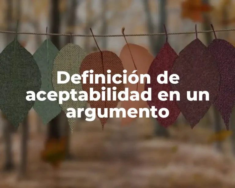 Definición de aceptabilidad en un argumento