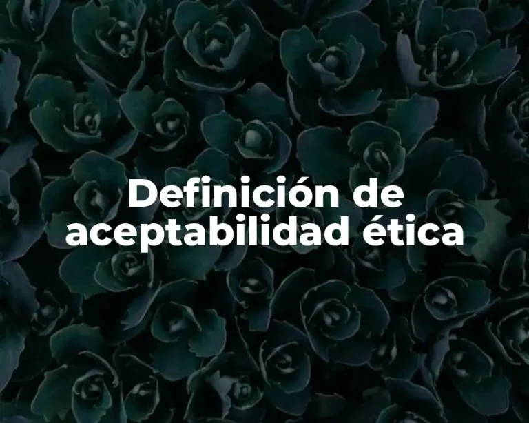 Definición de aceptabilidad ética
