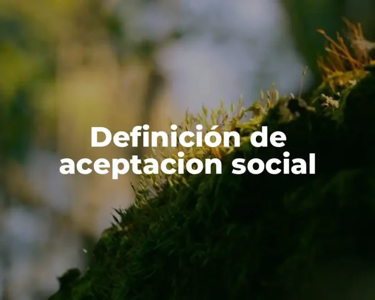 Definición de aceptacion social