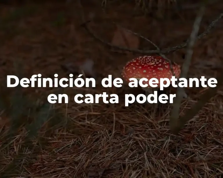 Definición de aceptante en carta poder