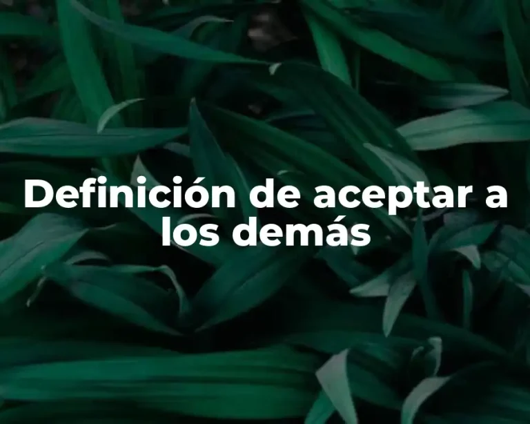 Definición de aceptar a los demás
