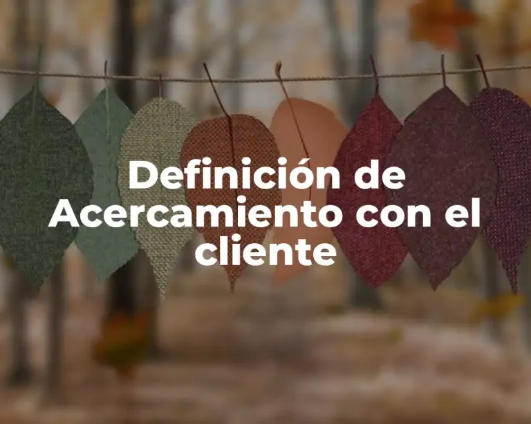 Definición de Acercamiento con el cliente