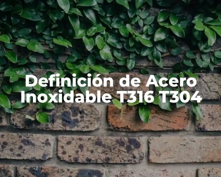 Definición de Acero Inoxidable T316 T304