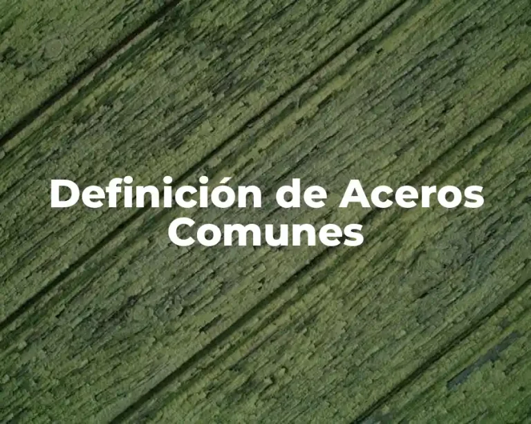 Definición de Aceros Comunes