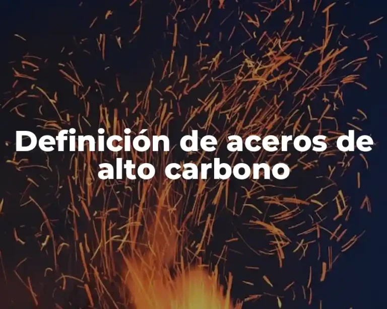 Definición de aceros de alto carbono