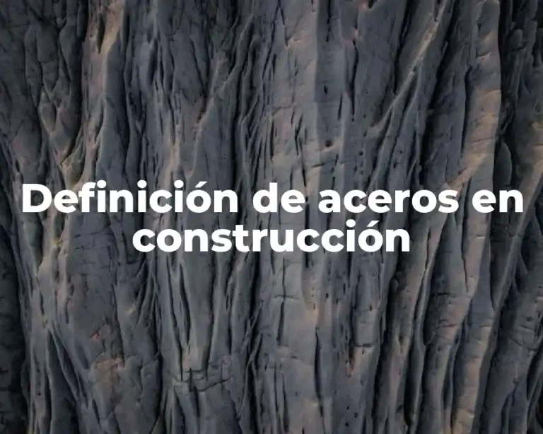 Definición de aceros en construcción