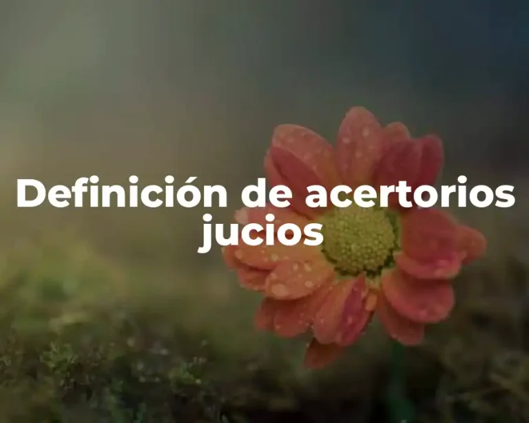 Definición de acertorios jucios