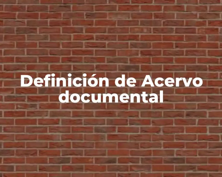 Definición de Acervo documental