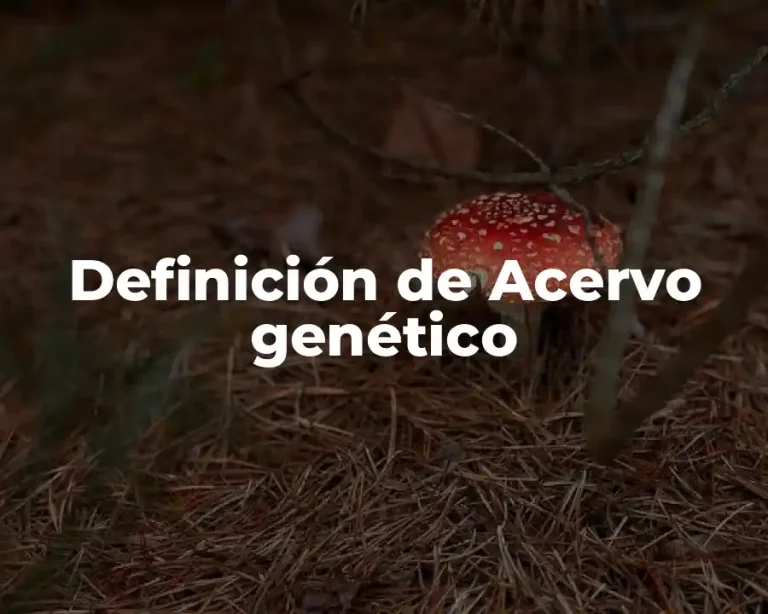 Definición de Acervo genético