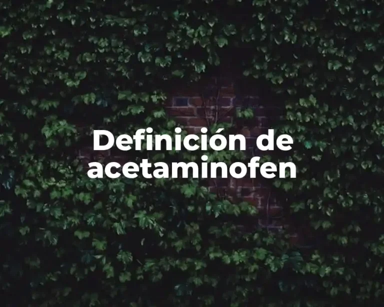Definición de acetaminofen